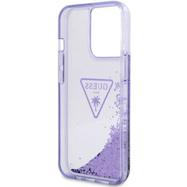 Guess Liquid Glitter Back Cover für das iPhone 14 Pro Max - Violett