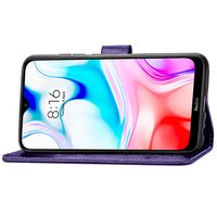 Kleeblumen Klapphülle Xiaomi Redmi 8 - Violett