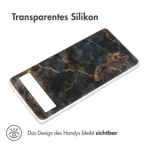 imoshion Design Hülle Google Pixel 6a - Black Marble