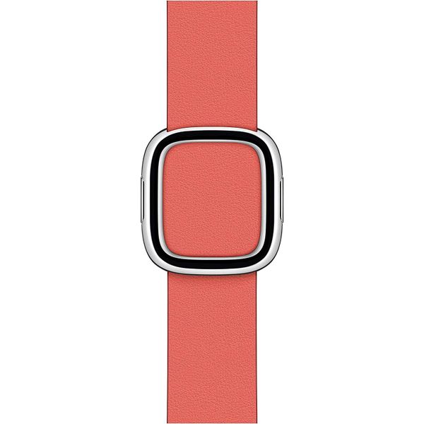 Apple Leather Band Modern Buckle für das  Apple Watch Series 1 t/m 9 / SE (38/40/41 mm) | Series 10 / 11 (42 mm) - Größe L - Pink Citrus