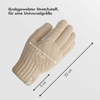 Selencia Touchscreen-Handschuhe mit Woll-Optik - Damen - Größe M - Beige