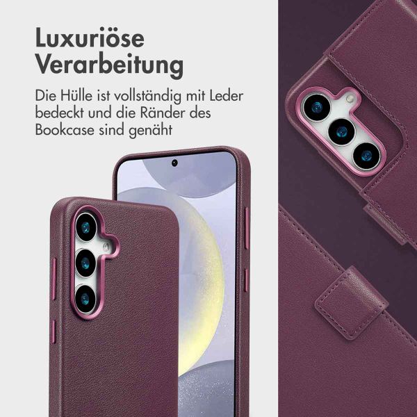 Accezz 2-in-1 Klapphülle aus Leder mit MagSafe für das Samsung Galaxy S25 Plus - Heath Purple