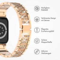 Selencia Sparkle Armband für das  Apple Watch Series 1 t/m 9 / SE (38/40/41 mm) | Series 10 / 11 (42 mm) - Rosé gold