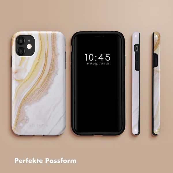 Selencia Vivid Tough Back Cover für das iPhone 11 - Chic Marble Gold