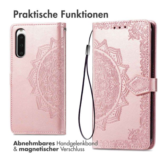 imoshion Mandala Klapphülle für das Sony Xperia 10 V - Rose Gold