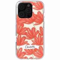 Personalisierte Hülle mit Blumen Apple iPhone 16 Pro Max - Transparent