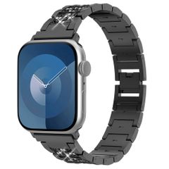 Selencia Sparkle Armband für das  Apple Watch Series 1 t/m 9 / SE (38/40/41 mm) | Series 10 / 11 (42 mm) - Schwarz