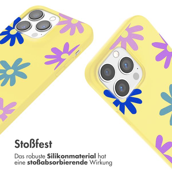 imoshion SilikonHülle design mit Band Apple iPhone 13 Pro - Yellow Flower Distance