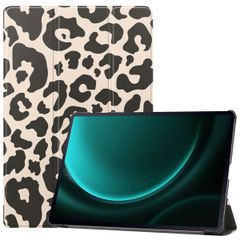 imoshion Design Trifold Klaphülle Samsung Galaxy Tab S10 Plus / Tab S9 FE Plus / Tab S9 Plus - Leopard