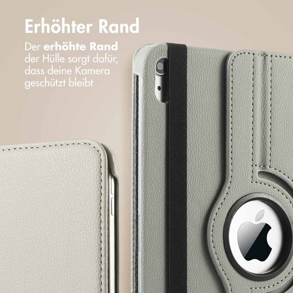 imoshion 360° drehbare Klapphülle Apple iPad 11 (2025) 11 Zoll A16 / iPad 10 (2022) 10.9 Zoll - Grau