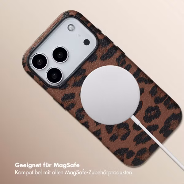 Selencia Sabi Backcover Leopardenmuster mit MagSafe Apple iPhone 17 Pro - Mocha Brown