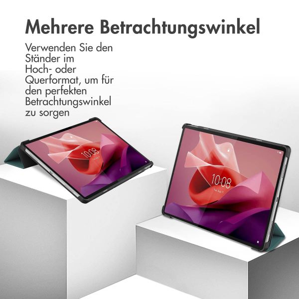 imoshion Trifold Klapphülle Lenovo Tab P12 - Dunkelgrün