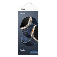 Uniq Revix Premium Edition doppelseitiges Armband für die Apple Watch Series 1 bis 10 / SE / Ultra (2) (44/45/46/49 mm) - Preußisch/Nebelblau