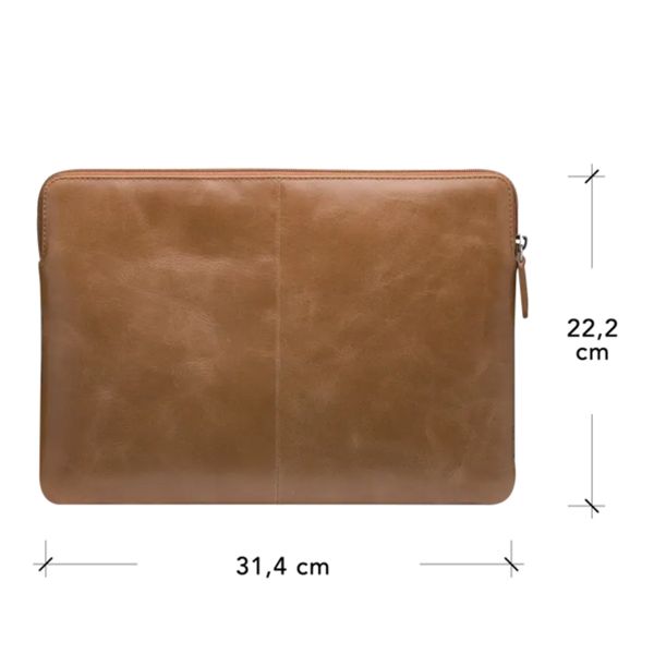 dbramante1928 Skagen Pro - Laptop Hülle 13 Zoll - Laptop Sleeve - Echtes Leder - MacBook Pro 13 Zoll / Air 13 Zoll - Tan