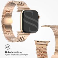 Selencia Jubilee-Edelstahlarmband für Apple Watch Series 1 t/m 9 / SE (38/40/41 mm) | Series 10 / 11 (42 mm) - Rosé gold
