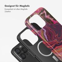 Selencia Vivid Tough Back Cover MagSafe für das iPhone 15 Pro - Marble Purple