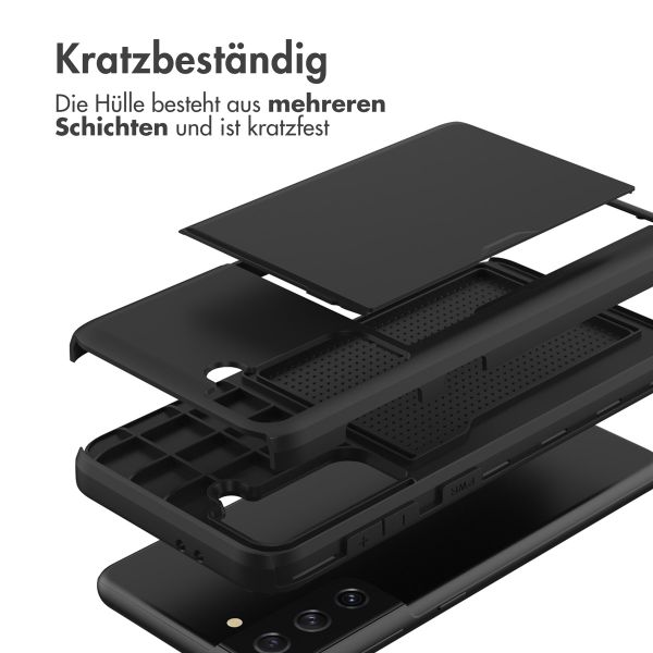 imoshion Backcover mit Kartenfach Samsung Galaxy S21 - Schwarz