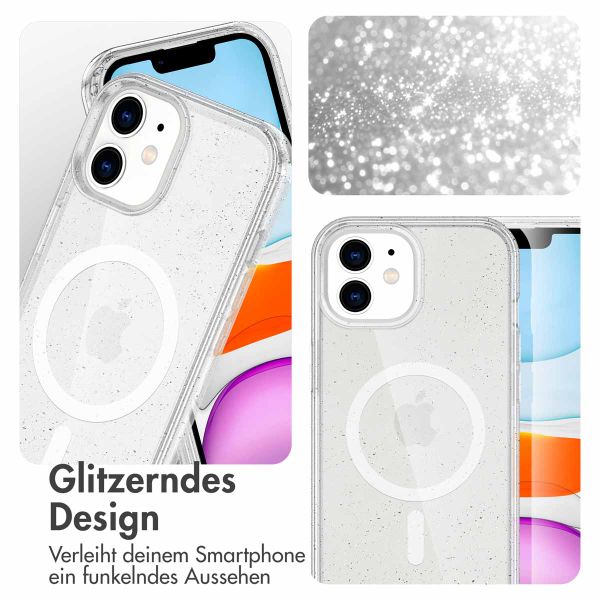 imoshion Sparkle Back Cover mit MagSafe für das Apple iPhone 12 (Pro) - Glitzer Transparent