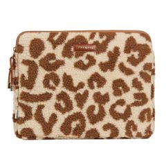 Selencia Teddy Laptop Hülle 13-14 Zoll - Laptop Sleeve - Vanilla Leopard