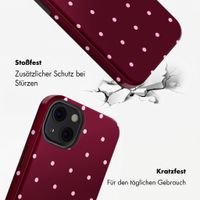 Selencia Vivid Back Cover Apple iPhone 13 - Happy Dots Burgundy