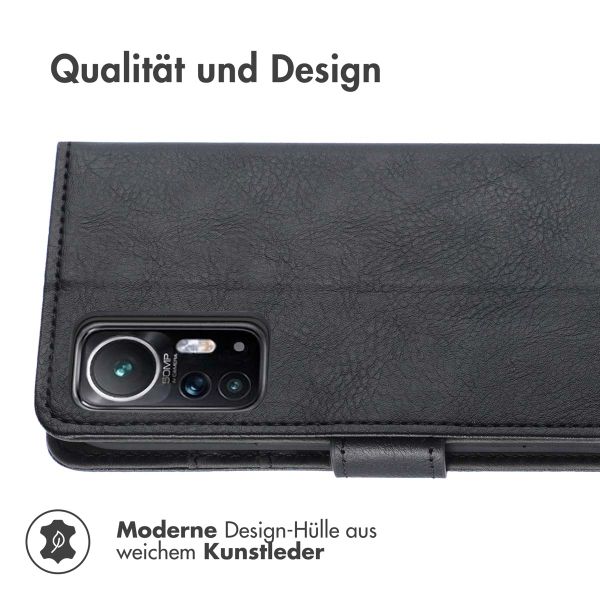 imoshion Luxuriöse Klapphülle Xiaomi 12 / 12X - Schwarz