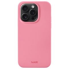 Holdit Silicone Case für das iPhone 15 Pro Rouge - Pink