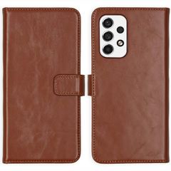 Selencia Echtleder Klapphülle Samsung Galaxy A53 - Hellbraun