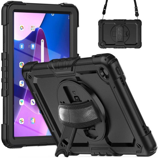imoshion Tablet Cover mit Handriemen und Schulterriemen Lenovo Tab M10 Plus (3rd gen) - Schwarz