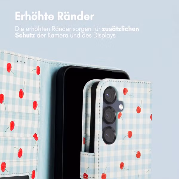 imoshion Design Klapphülle Samsung Galaxy S25 - Cherry Check