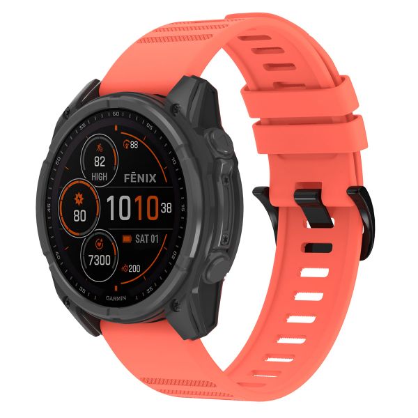 imoshion QuickFit® Silikonarmband Stripe für die Garmin Watch | 22 mm Anschluss - Orange