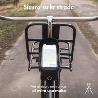 imoshion Fahrrad-Handyhalterung mit Tasche - Fahrradrahmen - Universal - Schwarz