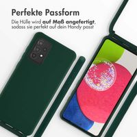 imoshion Silikonhülle mit Band für das Samsung Galaxy A52(s) (5G/4G) - Dunkelgrün