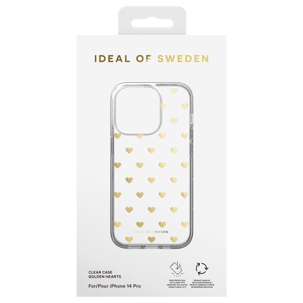 iDeal of Sweden Mirror Case Apple iPhone 14 Pro - Golden Hearts
