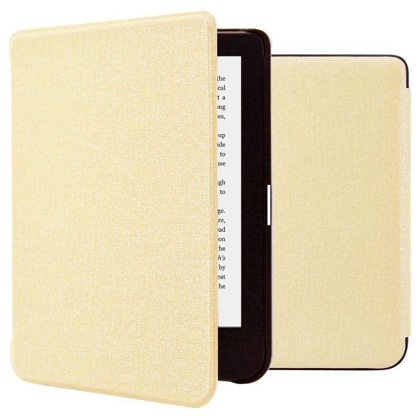 imoshion Canvas Sleepcover Klapphülle für das Kobo Clara 2E / Tolino Shine 4 - Glitter Gold