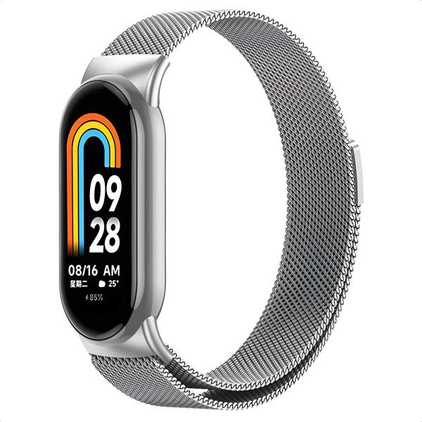 imoshion Magnetisches Milanaise Armband für das  Xiaomi Smart Band 8 / 9 - Silber