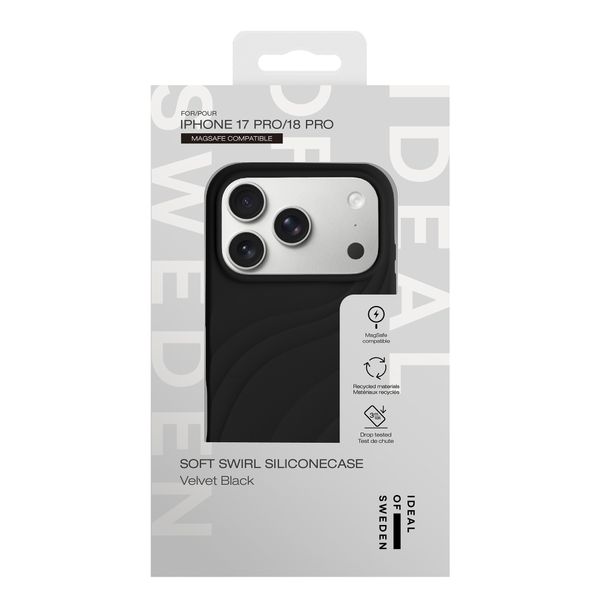 iDeal of Sweden Soft Swirl Silicone MagSafe Hülle Apple iPhone 17 Pro - Velvet Black