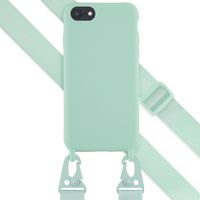 Selencia Silikonhülle mit abnehmbarem Band für das Apple iPhone SE (2022 / 2020) / 8 / 7 - Türkis