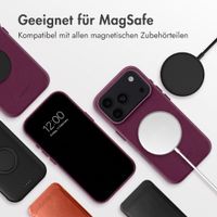 Accezz MagSafe Leather Backcover Apple iPhone 18 Pro Max / 17 Pro Max - Heath Purple