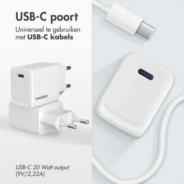 imoshion 20 Watt Ladegerät | USB-C - Weiß