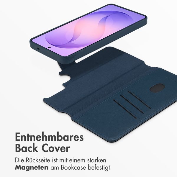 Accezz 2-in-1 Klapphülle aus Leder mit MagSafe Samsung Galaxy S26 Ultra - Nightfall Blue