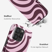 Selencia Vivid Rückabdeckung mit MagSafe Apple iPhone 15 Pro - Wavy Swirl Pink Plum