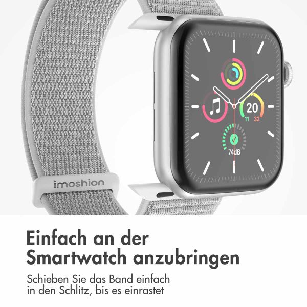 imoshion Nylonarmband für das  Apple Watch Series 1 t/m 9 / SE (38/40/41 mm) | Series 10 / 11 (42 mm) - Seashell