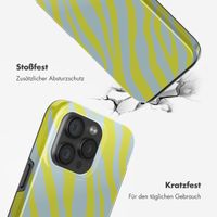 Selencia Vivid Tough Back Cover MagSafe für das iPhone 15 Pro - Zebra Winter Sky Titanium Yellow