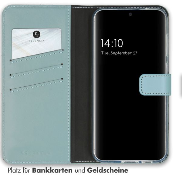 Selencia Echtleder Klapphülle für das Samsung Galaxy S23 FE - Air Blue