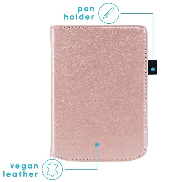 imoshion Vegan Leather Klapphülle für das Pocketbook Verse / Verse Pro / Vivlio Light / Light HD - Rose Gold