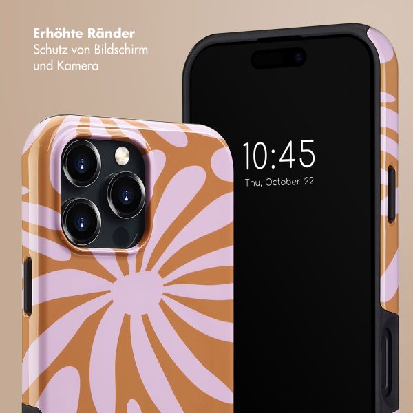 Selencia Vivid Tough Back Cover MagSafe für das Apple iPhone 16 Pro Max - Modern Bloom Pink