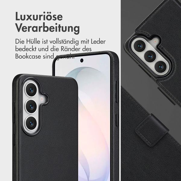 Accezz 2-in-1 Klapphülle aus Leder mit MagSafe Samsung Galaxy S26 - Onyx Black