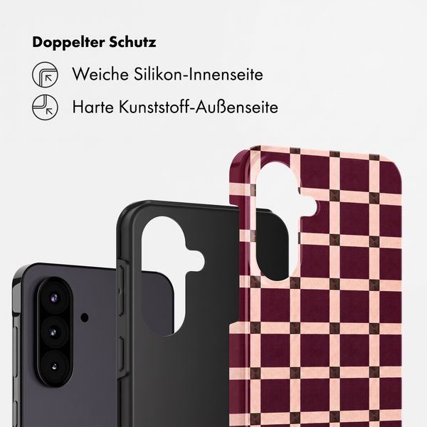 Selencia Vivid Back Cover Samsung Galaxy A57 (5G) - Check This Burgundy