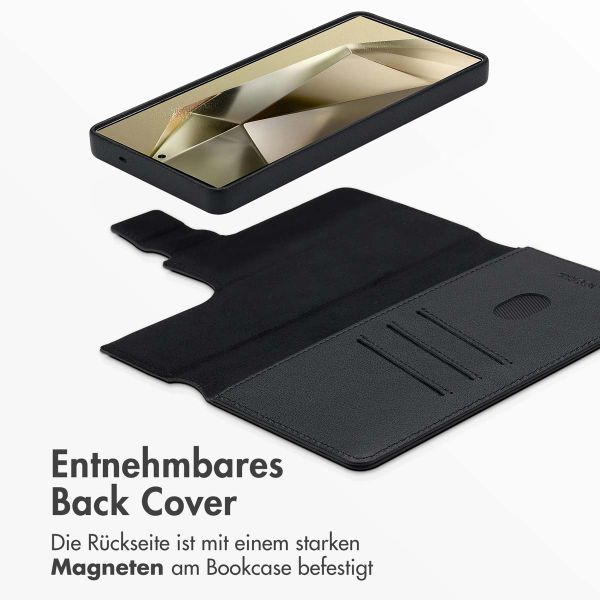 Accezz 2-in-1 Klapphülle aus Leder mit MagSafe für das Samsung Galaxy S25 Ultra - Onyx Black