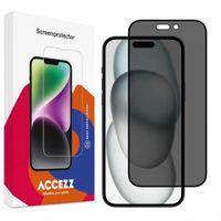 Accezz Privacy Displayschutz aus gehärtetem Glas für das Apple iPhone 14 Pro / 15 / 16